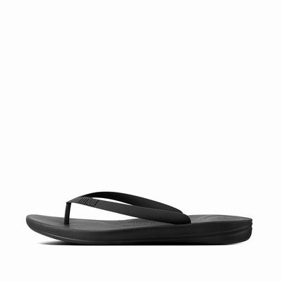 Fitflop Men's IQUSHION Ergonomic Flip Flops - Black, CM4239817